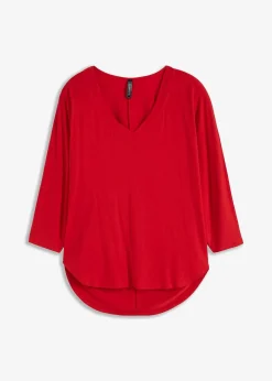 bonprix Shirts & Tops^Shirt aus fließendem Viskose-Mix erdbeere