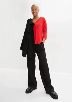 bonprix Shirts & Tops^Shirt aus fließendem Viskose-Mix erdbeere