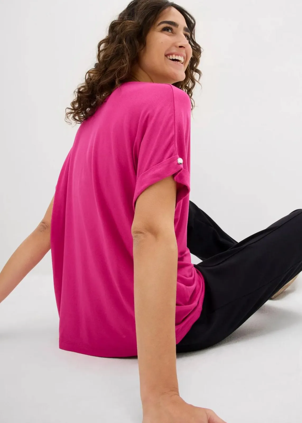 bonprix Nachhaltigere Materialien|Shirts & Tops^Shirt aus fließendem Viskose-Mix magnolienpink