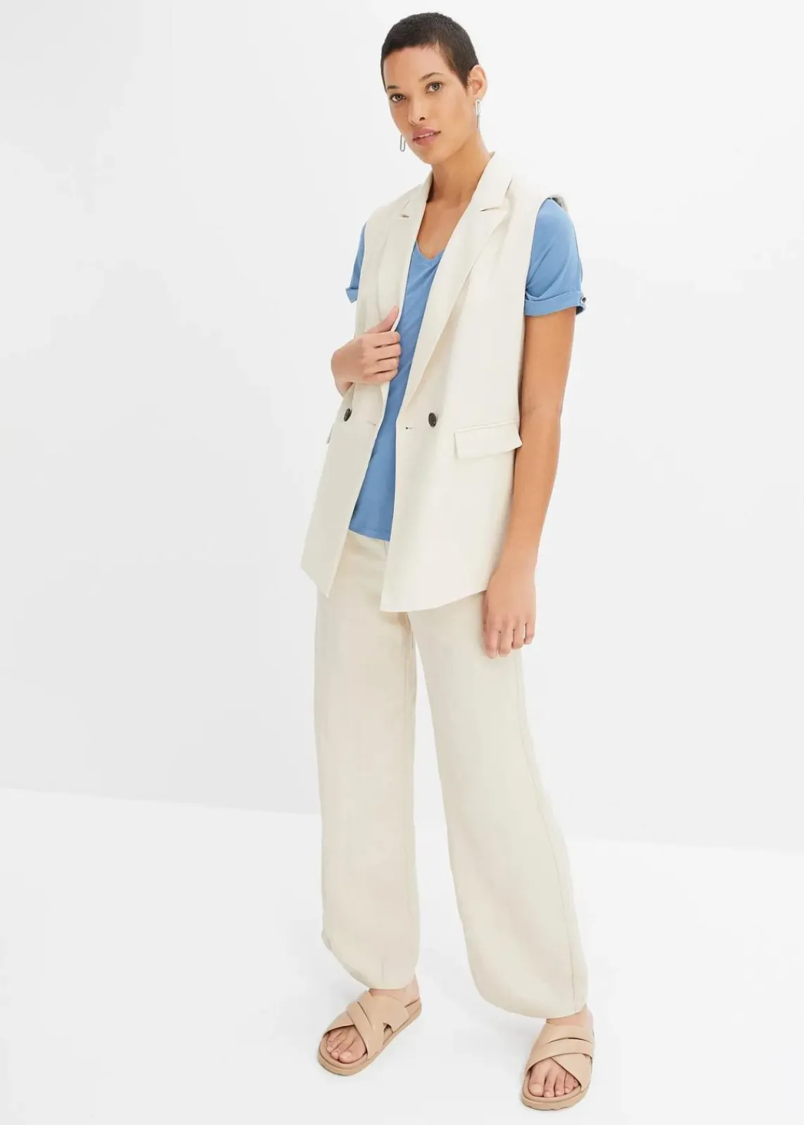 bonprix Shirts & Tops|Nachhaltigere Materialien^Shirt aus fließendem Viskose-Mix matt blau