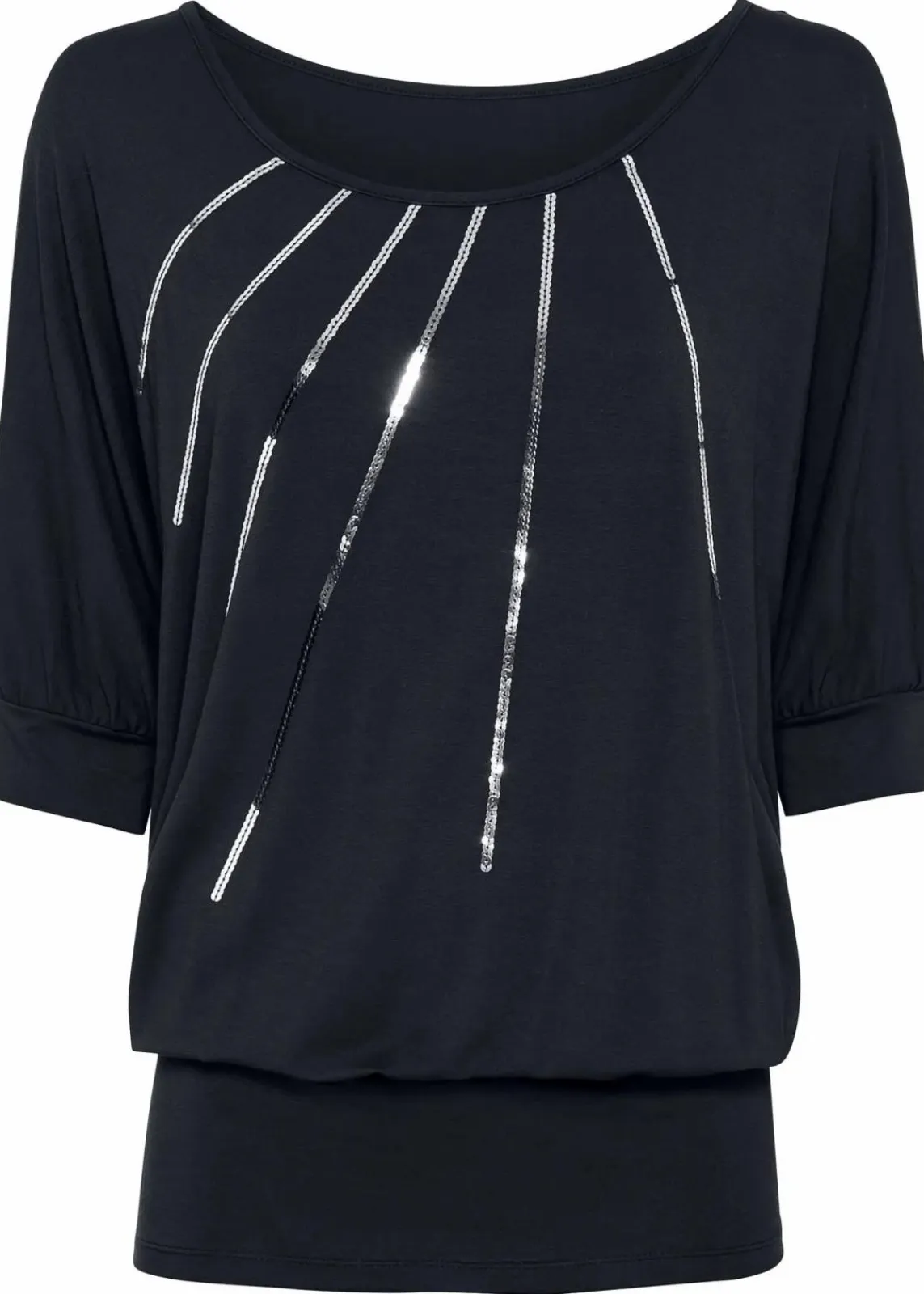 bonprix Nachhaltigere Materialien|Shirts & Tops^Shirt aus fließendem Viskose-Mix schwarz