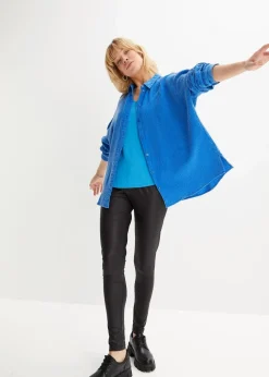 bonprix Shirts & Tops^Shirt aus fließendem Viskose-Mix mittelmeerblau