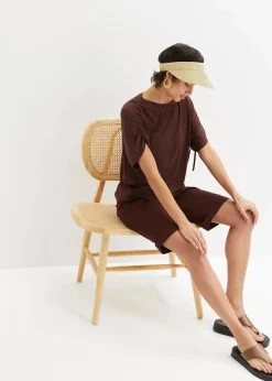 bonprix Shirts & Tops^Shirt aus fließender Viskose terrabraun