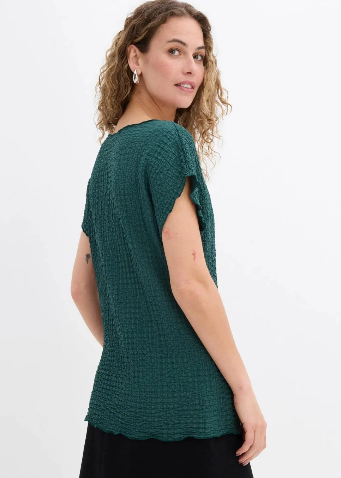 bonprix Shirts & Tops^Shirt aus leichtem Crêpe mattgrün