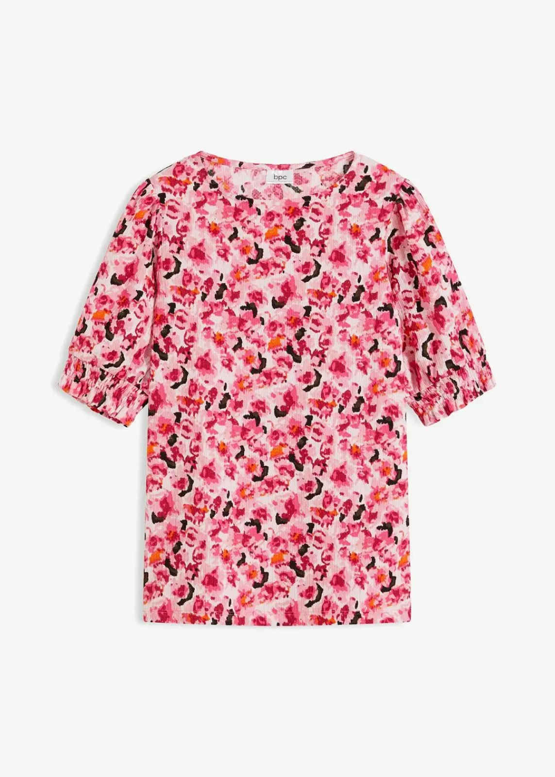 bonprix Shirts & Tops|Nachhaltigere Materialien^Shirt aus leichtem Crêpe kristallrosa geblümt