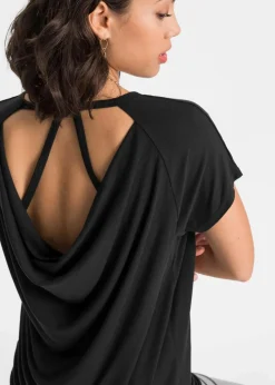bonprix Nachhaltigere Materialien|Shirts & Tops^Shirt aus nachhaltiger Visksose schwarz