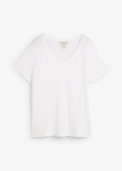 bonprix Shirts & Tops|Premium^Shirt aus reinem Leinen weiß