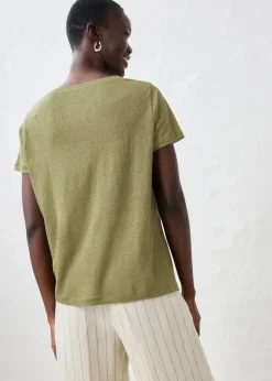 bonprix Premium|Shirts & Tops^Shirt aus reinem Leinen oliv