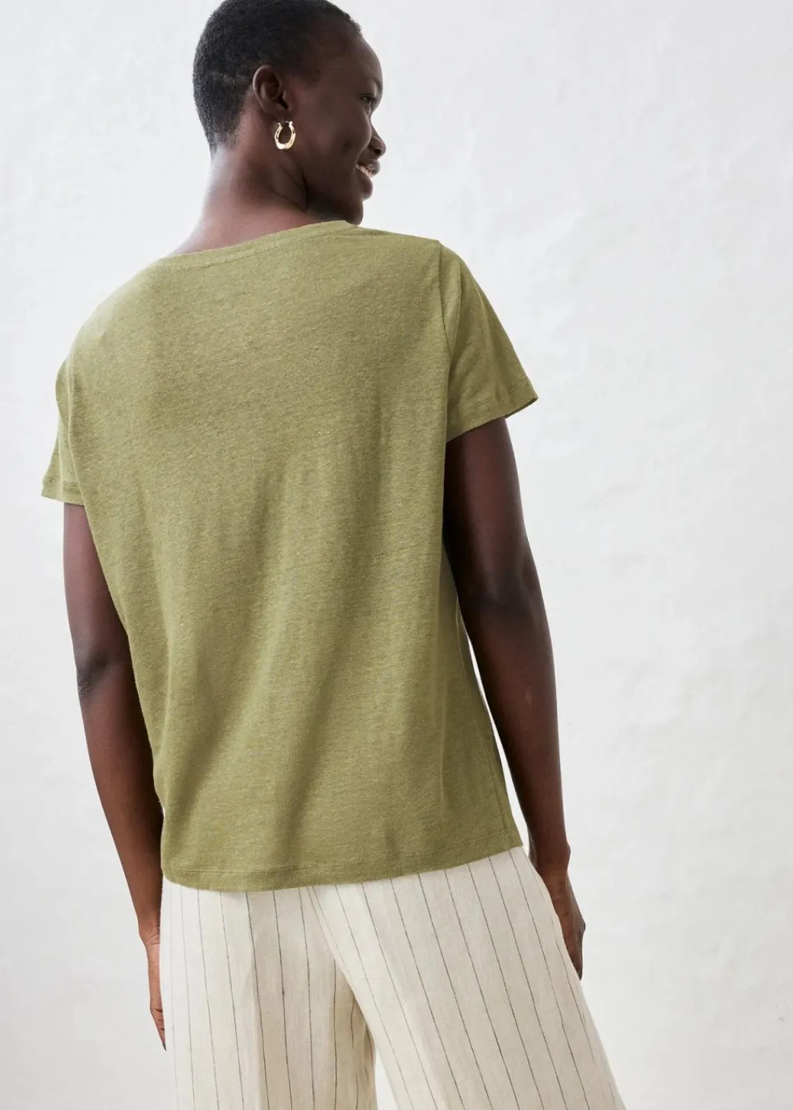 bonprix Premium|Shirts & Tops^Shirt aus reinem Leinen oliv