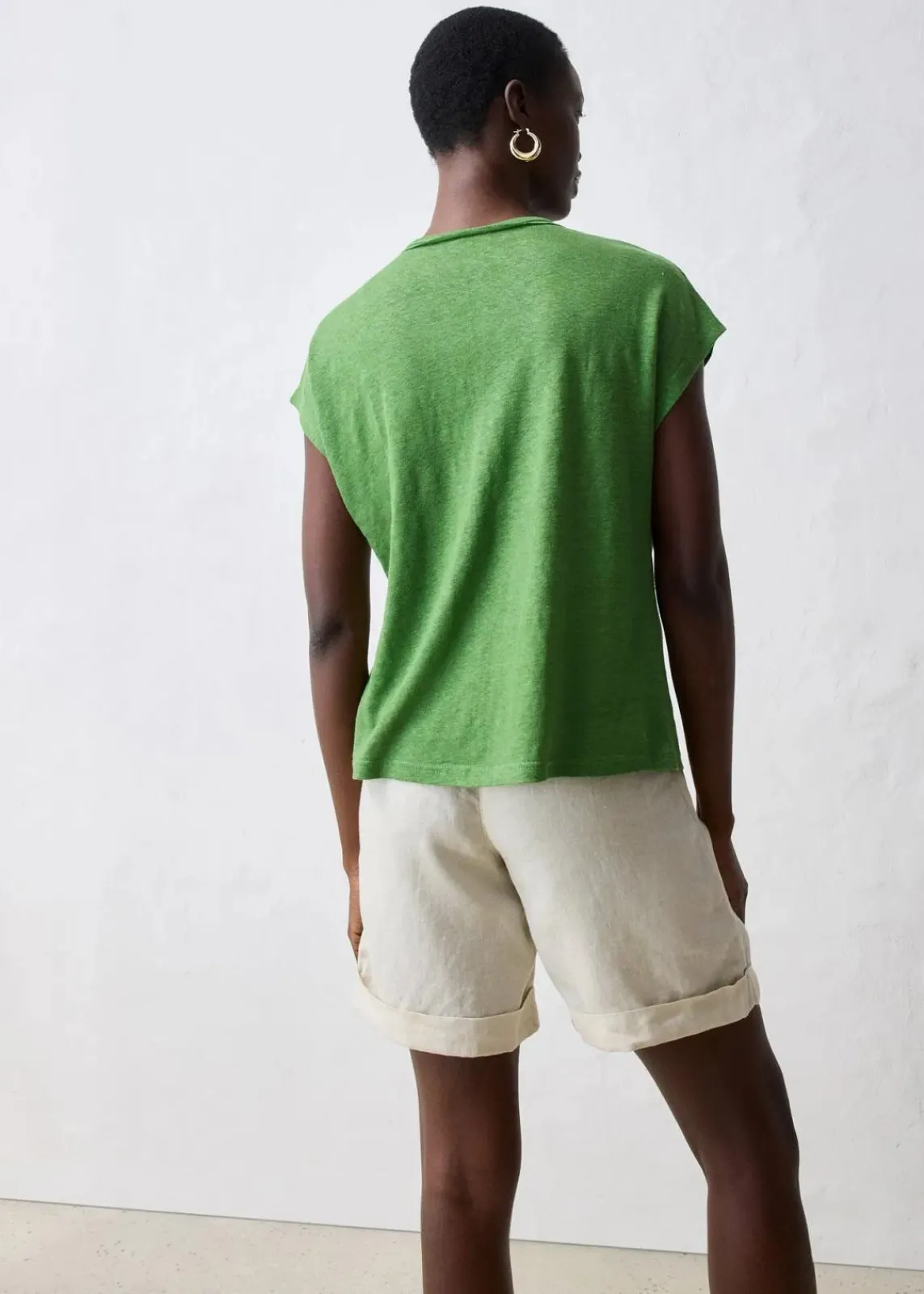 bonprix Premium|Shirts & Tops^Shirt aus reinem Leinen forstgrün