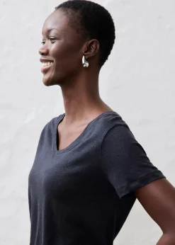 bonprix Premium|Shirts & Tops^Shirt aus reinem Leinen schwarz