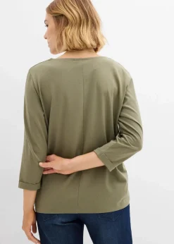 bonprix Shirts & Tops|Nachhaltigere Materialien^Shirt aus reiner Baumwolle oliv