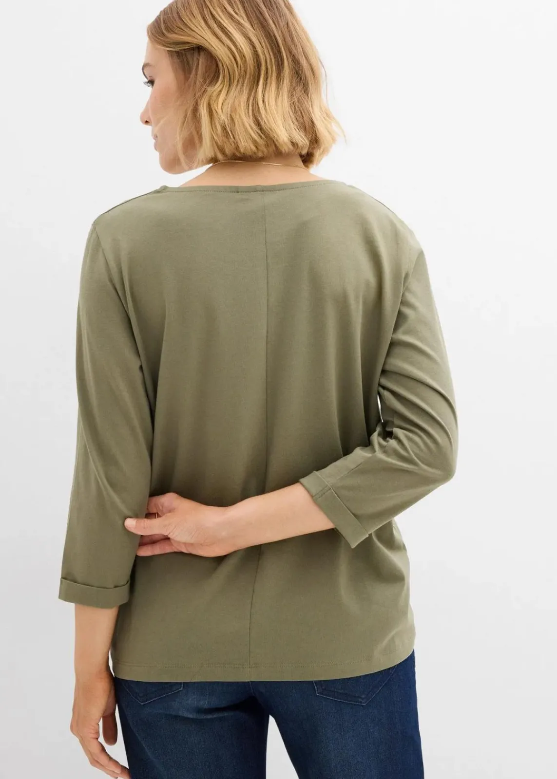 bonprix Shirts & Tops|Nachhaltigere Materialien^Shirt aus reiner Baumwolle oliv