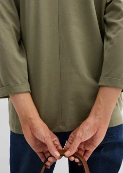 bonprix Shirts & Tops|Nachhaltigere Materialien^Shirt aus reiner Baumwolle oliv