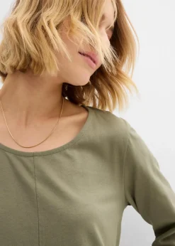 bonprix Shirts & Tops|Nachhaltigere Materialien^Shirt aus reiner Baumwolle oliv