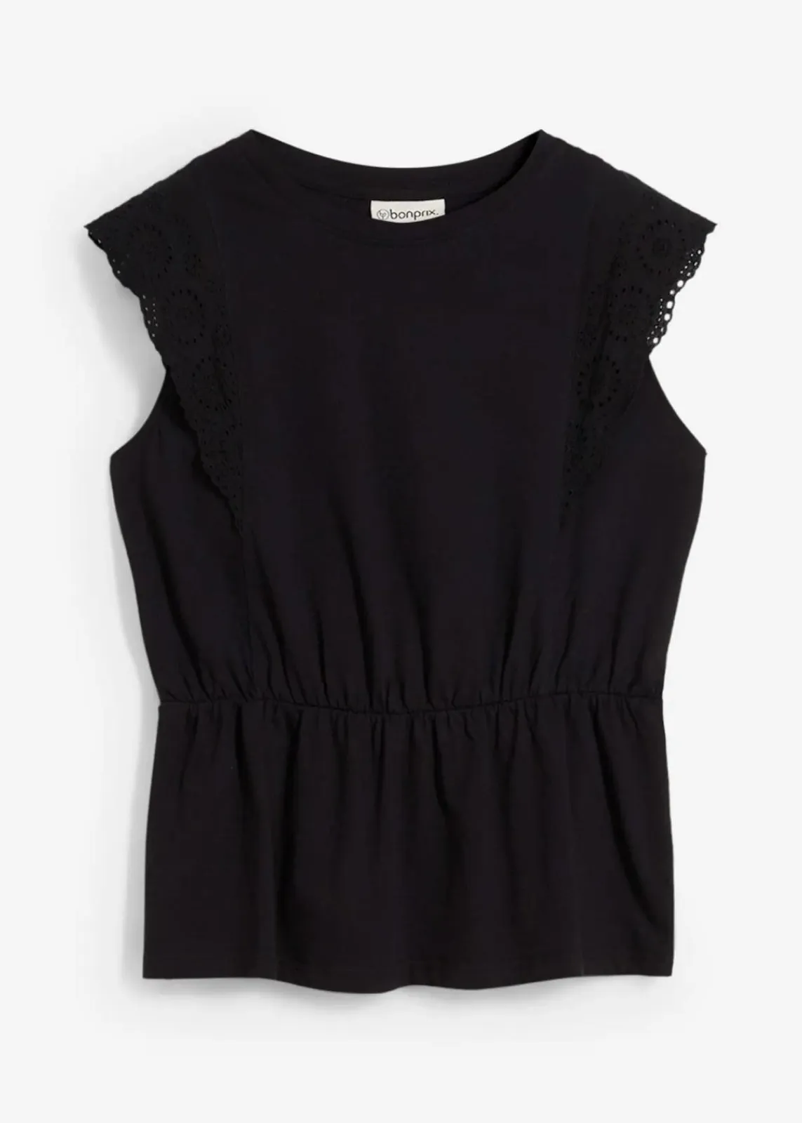 bonprix Shirts & Tops^Shirt aus reiner Baumwolle schwarz