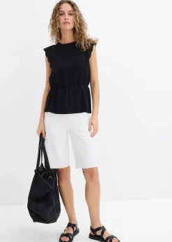 bonprix Shirts & Tops^Shirt aus reiner Baumwolle schwarz