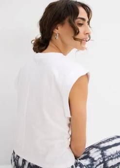 bonprix Shirts & Tops^Shirt aus reiner Baumwolle weiß