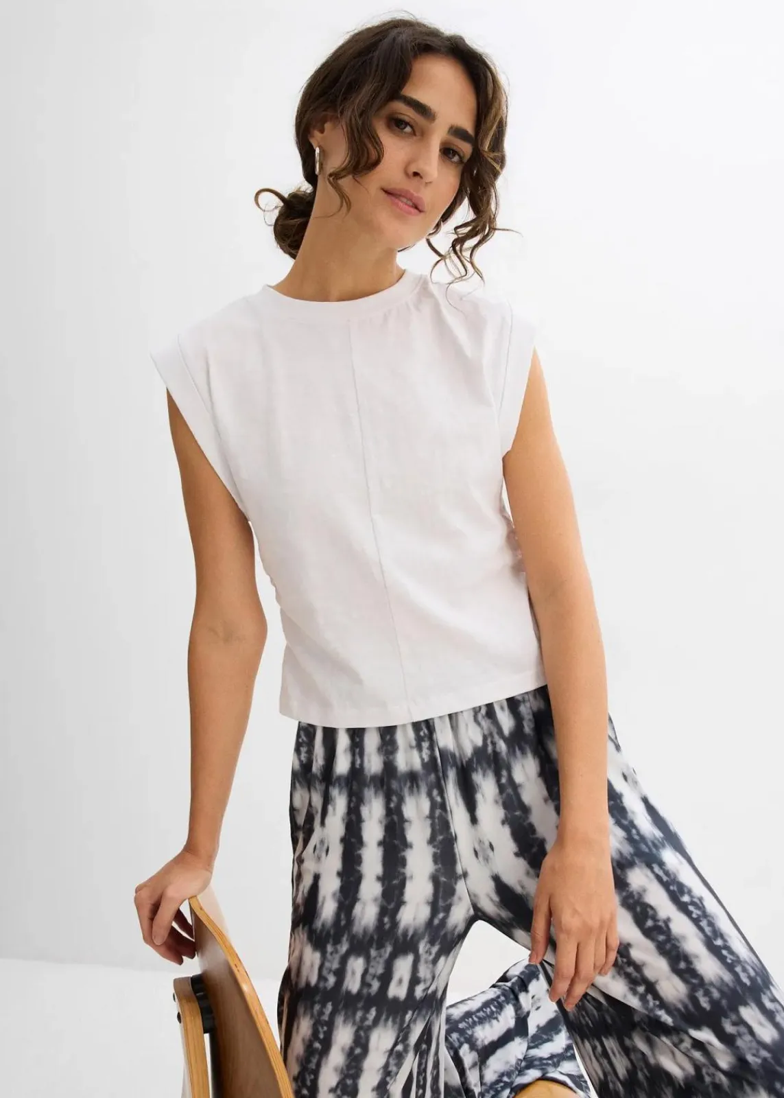 bonprix Shirts & Tops^Shirt aus reiner Baumwolle weiß