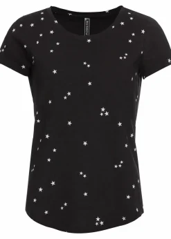 bonprix Shirts & Tops^Shirt aus reiner Baumwolle schwarz bedruckt