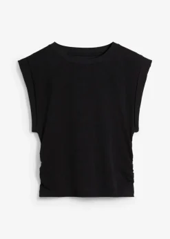 bonprix Shirts & Tops^Shirt aus reiner Baumwolle schwarz