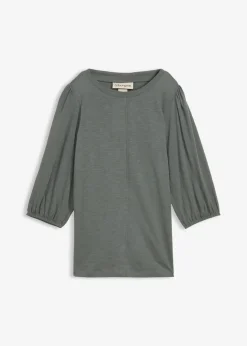 bonprix Shirts & Tops|Nachhaltigere Materialien^Shirt aus reiner Baumwolle eukalyptusgrün