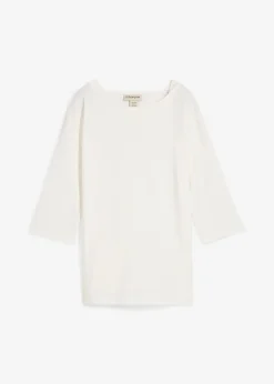bonprix Shirts & Tops|Nachhaltigere Materialien^Shirt aus reiner Baumwolle wollweiß