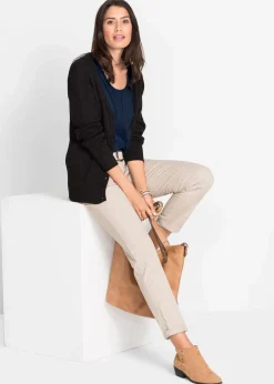 bonprix Shirts & Tops^Shirt aus reiner Baumwolle, Kurzarm dunkelblau