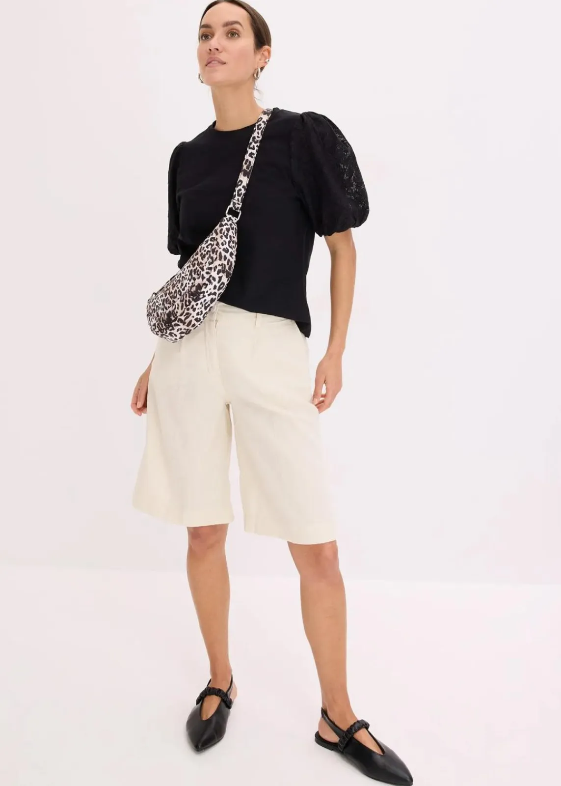 bonprix Shirts & Tops^Shirt aus reiner Baumwolle schwarz