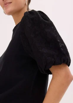 bonprix Shirts & Tops^Shirt aus reiner Baumwolle schwarz