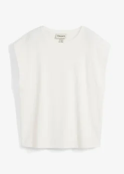 bonprix Nachhaltigere Materialien|Shirts & Tops^Shirt aus reiner Bio-Baumwolle wollweiß