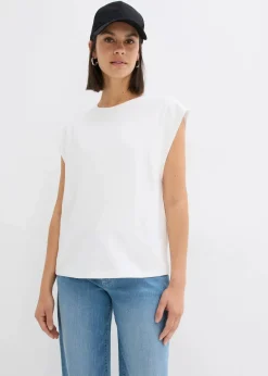 bonprix Nachhaltigere Materialien|Shirts & Tops^Shirt aus reiner Bio-Baumwolle wollweiß
