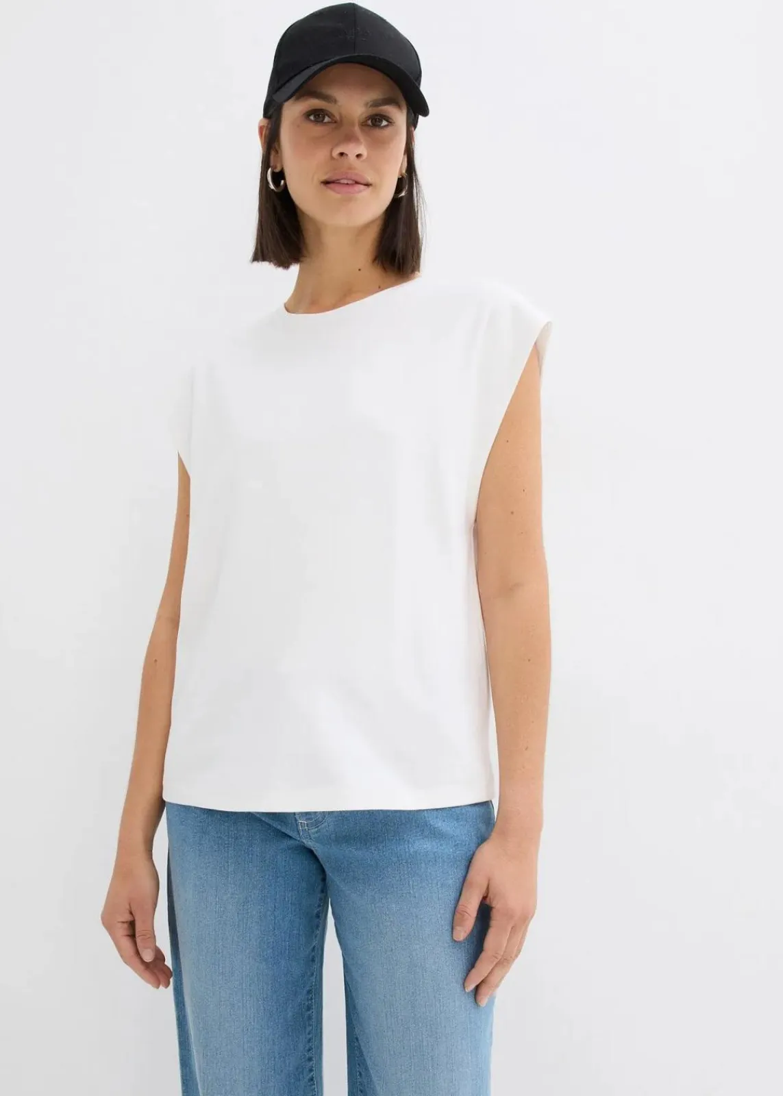 bonprix Nachhaltigere Materialien|Shirts & Tops^Shirt aus reiner Bio-Baumwolle wollweiß