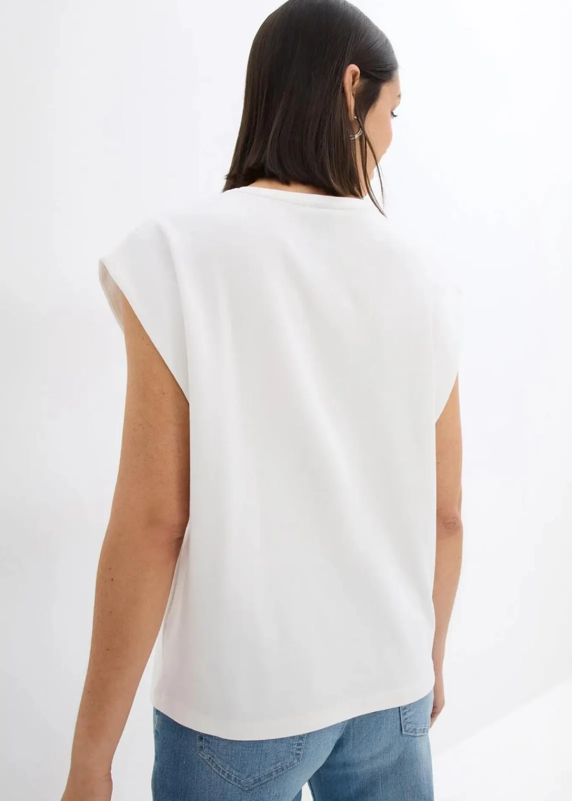 bonprix Nachhaltigere Materialien|Shirts & Tops^Shirt aus reiner Bio-Baumwolle wollweiß