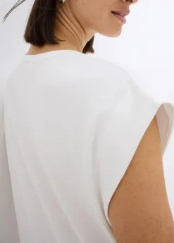 bonprix Nachhaltigere Materialien|Shirts & Tops^Shirt aus reiner Bio-Baumwolle wollweiß