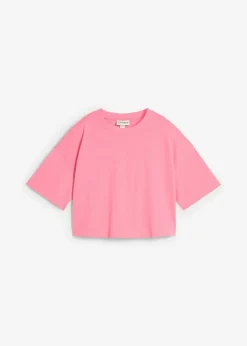 bonprix Shirts & Tops|Nachhaltigere Materialien^Shirt aus reiner Bio-Baumwolle knallrosa