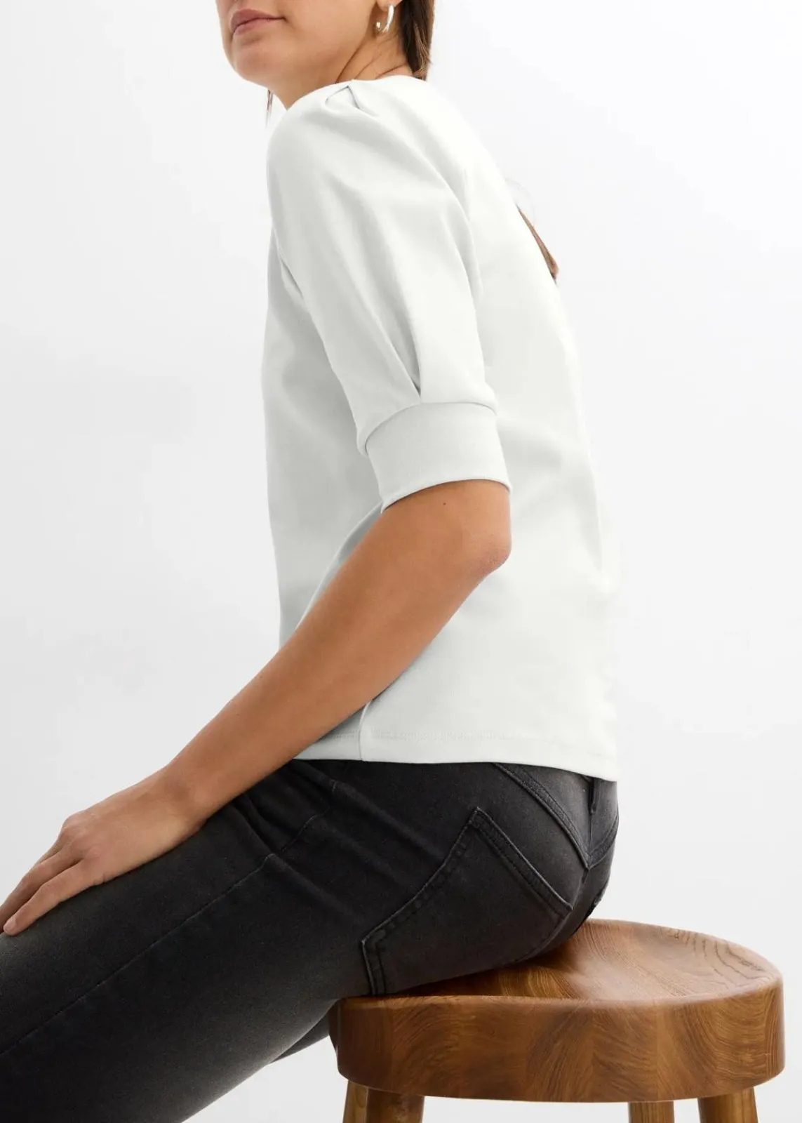 bonprix Shirts & Tops|Nachhaltigere Materialien^Shirt aus reiner Bio-Baumwolle wollweiß