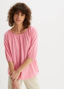 bonprix Nachhaltigere Materialien|Shirts & Tops^Shirt aus reiner Bio-Baumwolle knallrosa