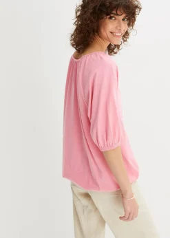 bonprix Nachhaltigere Materialien|Shirts & Tops^Shirt aus reiner Bio-Baumwolle knallrosa