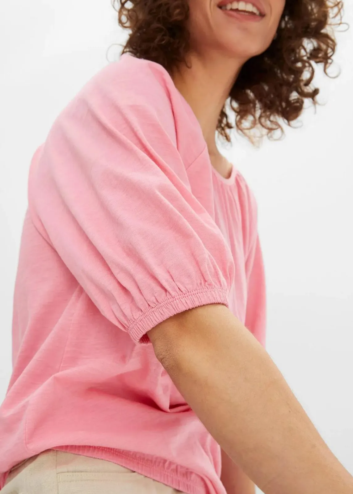 bonprix Nachhaltigere Materialien|Shirts & Tops^Shirt aus reiner Bio-Baumwolle knallrosa