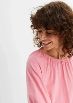 bonprix Nachhaltigere Materialien|Shirts & Tops^Shirt aus reiner Bio-Baumwolle knallrosa