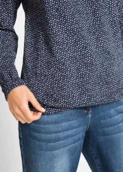 bonprix Shirts & Tops^Shirt aus reiner Bio-Baumwolle dunkelblau bedruckt