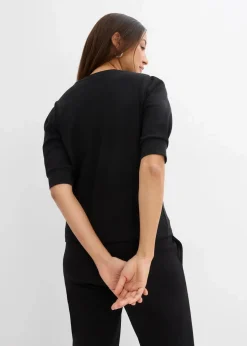 bonprix Nachhaltigere Materialien|Shirts & Tops^Shirt aus reiner Bio-Baumwolle schwarz
