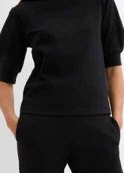 bonprix Nachhaltigere Materialien|Shirts & Tops^Shirt aus reiner Bio-Baumwolle schwarz