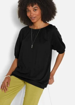 bonprix Shirts & Tops|Nachhaltigere Materialien^Shirt aus reiner Bio-Baumwolle schwarz