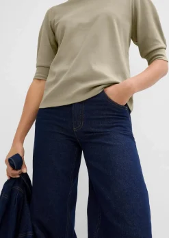 bonprix Shirts & Tops|Nachhaltigere Materialien^Shirt aus reiner Bio-Baumwolle rauchkhaki