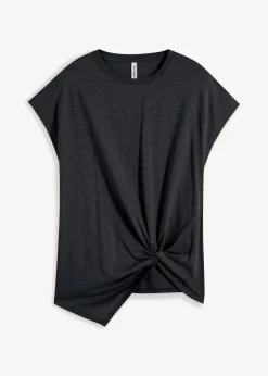 bonprix Nachhaltigere Materialien|Shirts & Tops^Shirt aus reiner Bio-Baumwolle schwarz