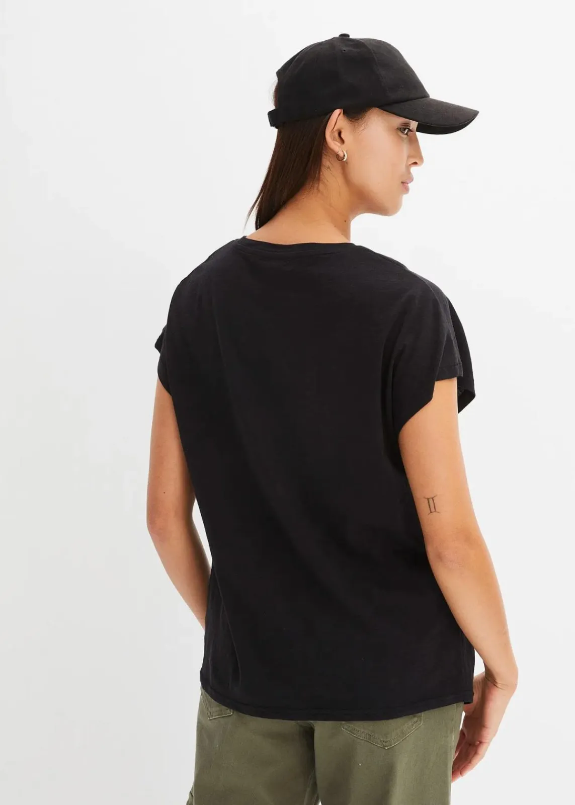 bonprix Nachhaltigere Materialien|Shirts & Tops^Shirt aus reiner Bio-Baumwolle schwarz