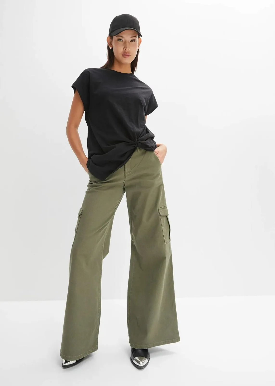 bonprix Nachhaltigere Materialien|Shirts & Tops^Shirt aus reiner Bio-Baumwolle schwarz