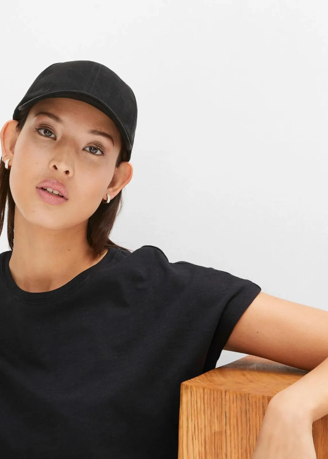 bonprix Nachhaltigere Materialien|Shirts & Tops^Shirt aus reiner Bio-Baumwolle schwarz